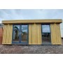 14 m² fitted container with solid wood cladding