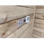 14 m² fitted container with solid wood cladding